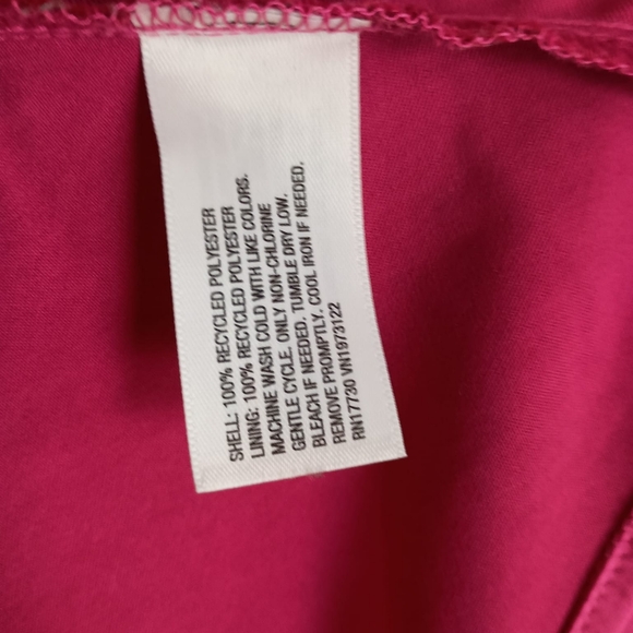 New Ava & Viv A-Line Drape Neckline Sleeveless Satin Dress Is Fuschia Size 3X 🌺 - Picture 5 of 5